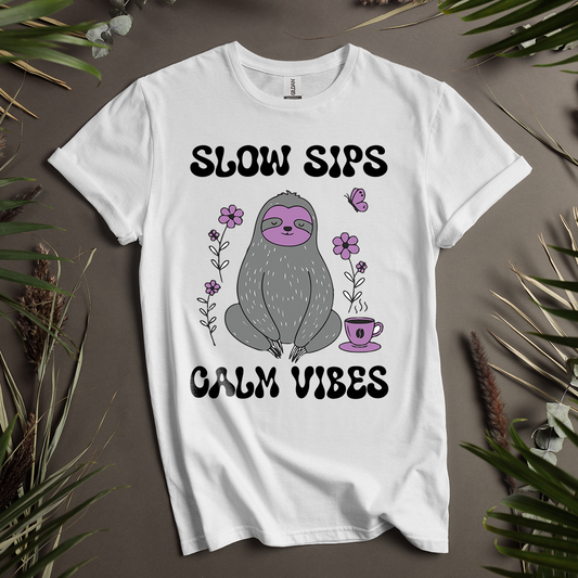 Slow Sips Calm Vibes Unisex T-Shirt
