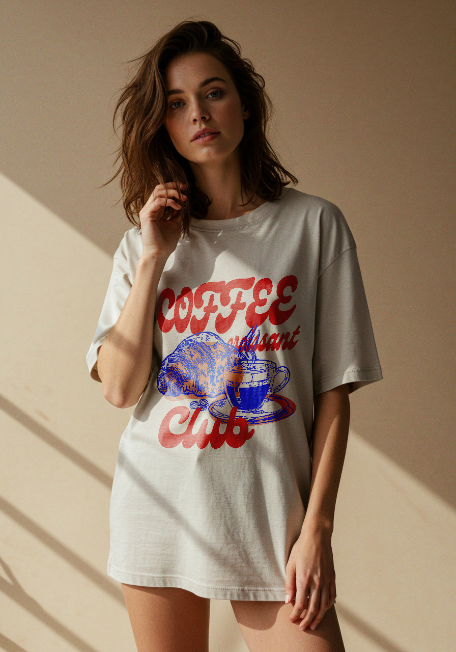 Coffee Croissant Club Unisex T-Shirt