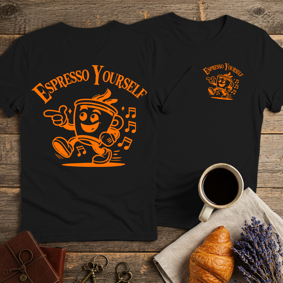 Espresso Yourself Musically Unisex T-Shirt (Double-Sided)