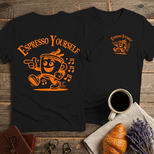 Espresso Yourself Musically Unisex T-Shirt (Double-Sided)