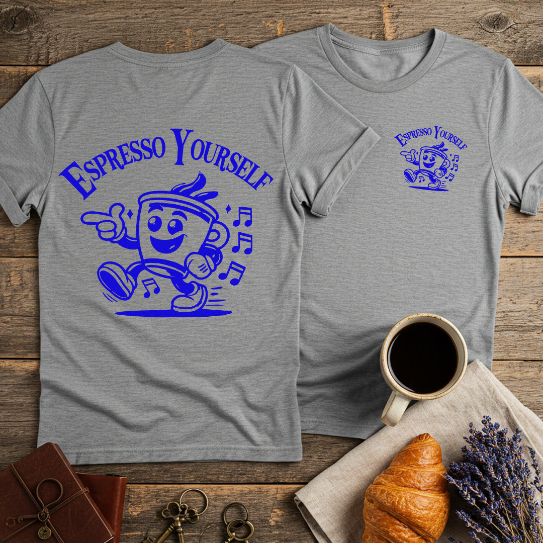 Espresso Yourself Musically Unisex T-Shirt (Double-Sided)