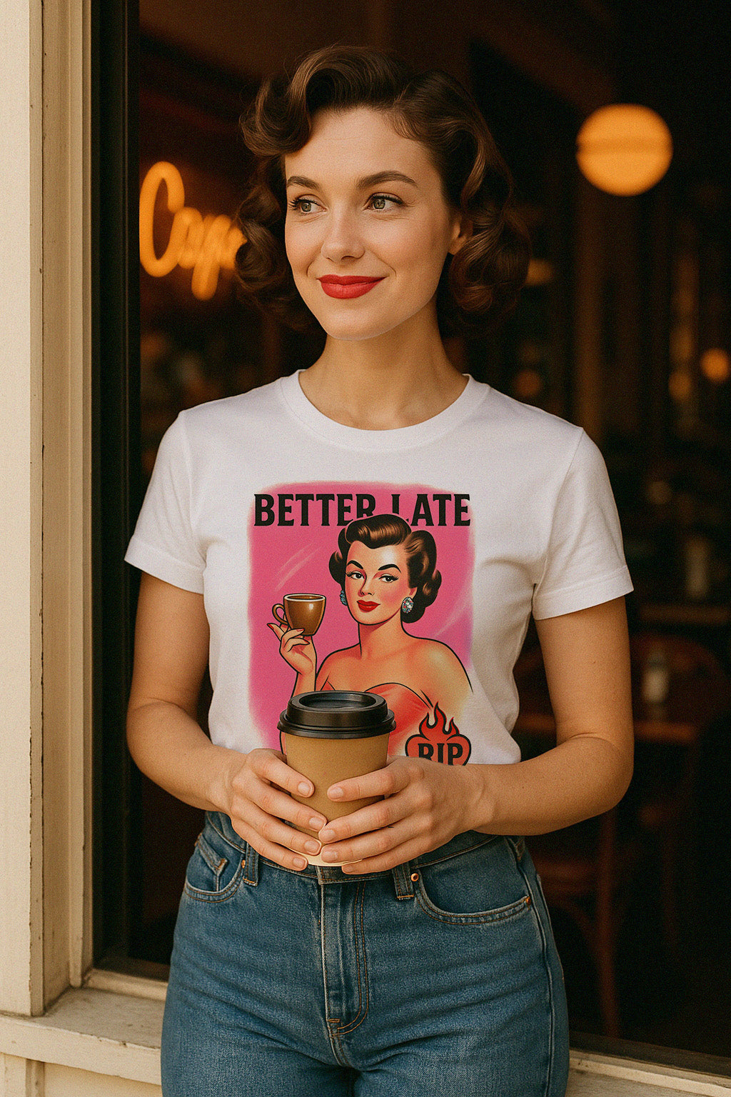 Better Late Than Coffeeless – Unisex T-Shirt