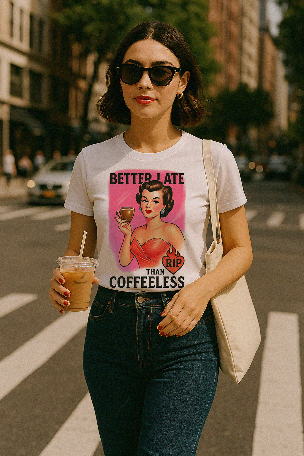 Better Late Than Coffeeless – Unisex T-Shirt