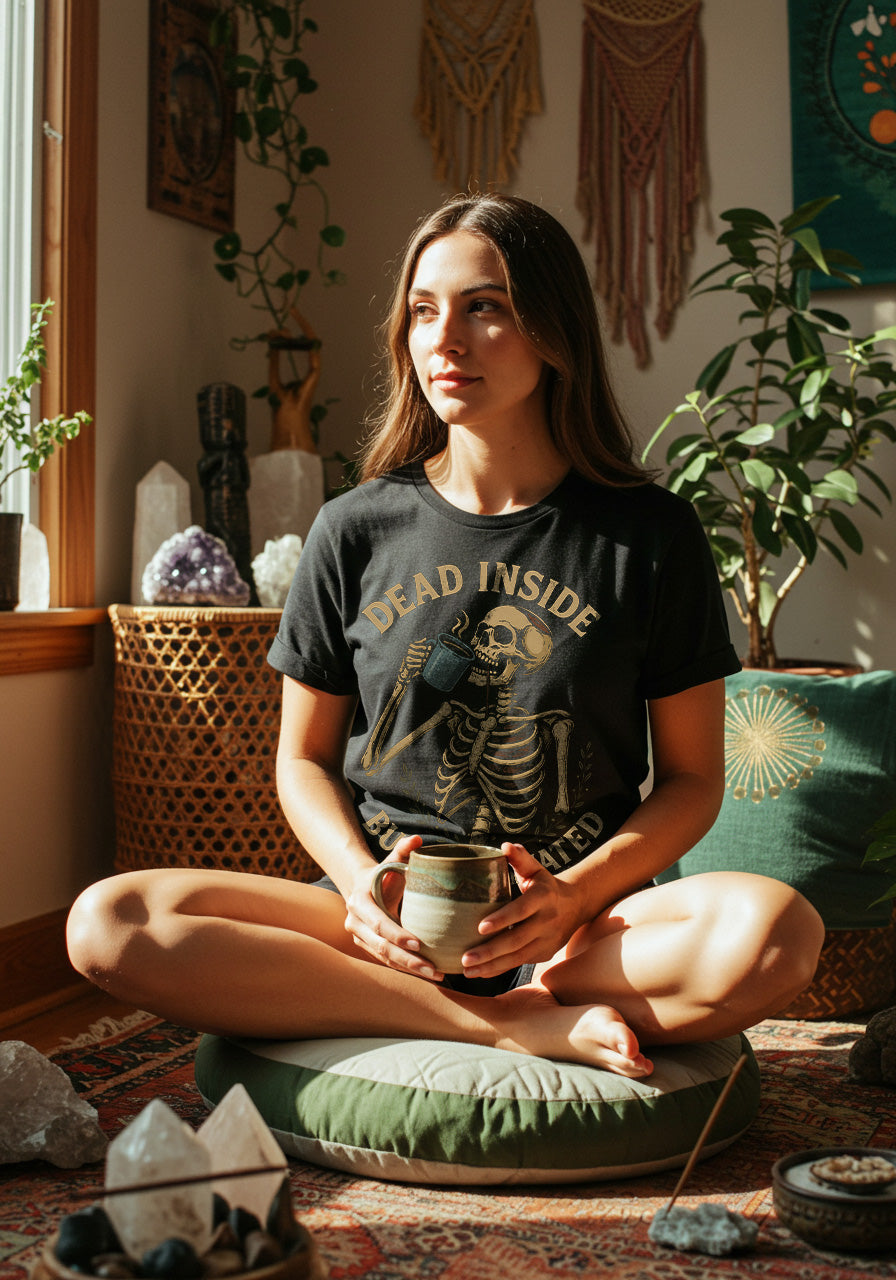 Dead Inside But Caffeinated Unisex T-Shirt
