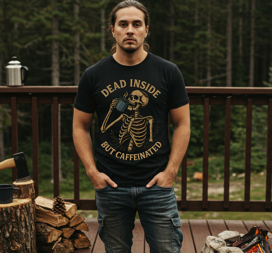 Dead Inside But Caffeinated Unisex T-Shirt