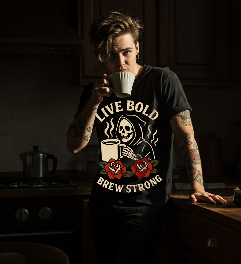 Live Bold Brew Strong Unisex T-Shirt