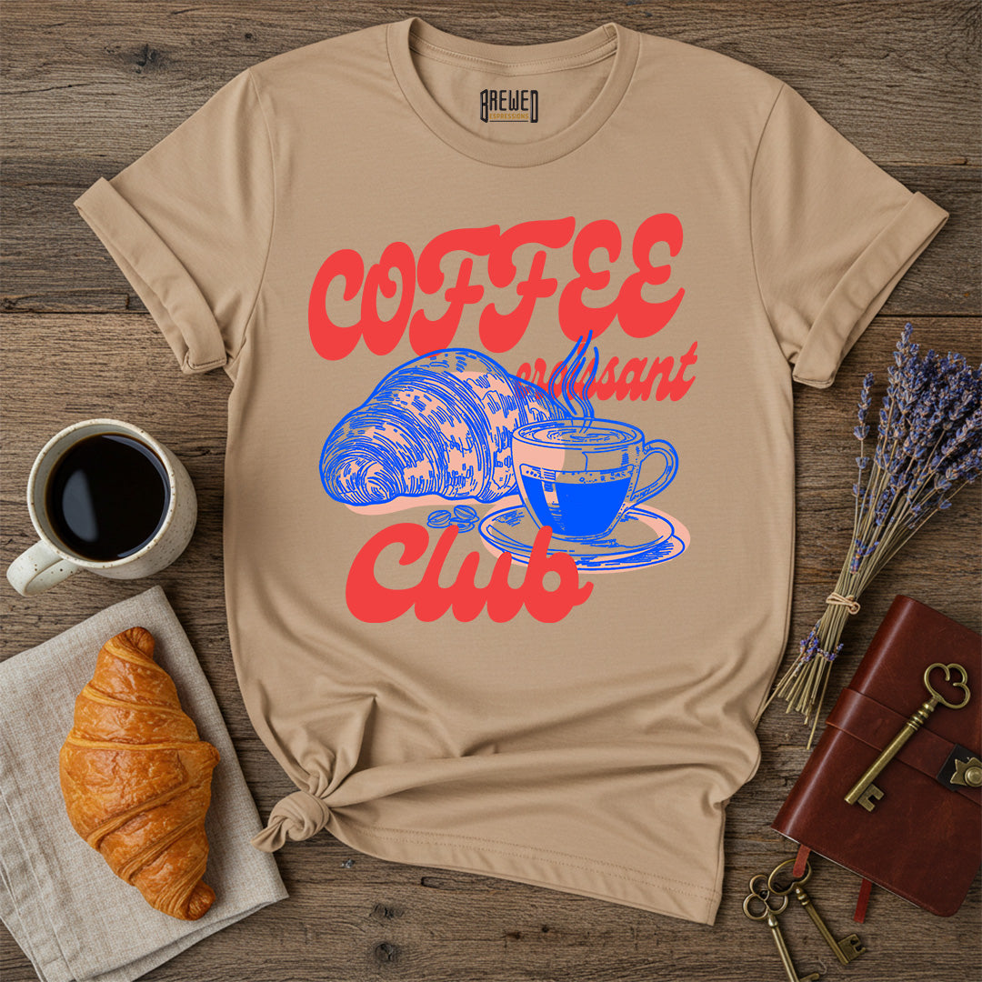 Coffee Croissant Club Unisex T-Shirt