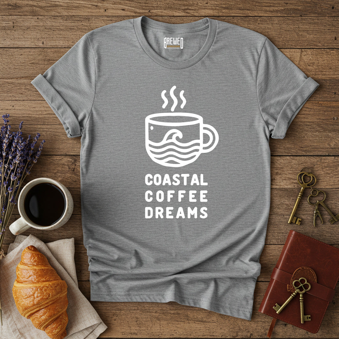Coastal Coffee Dreams Unisex T-Shirt