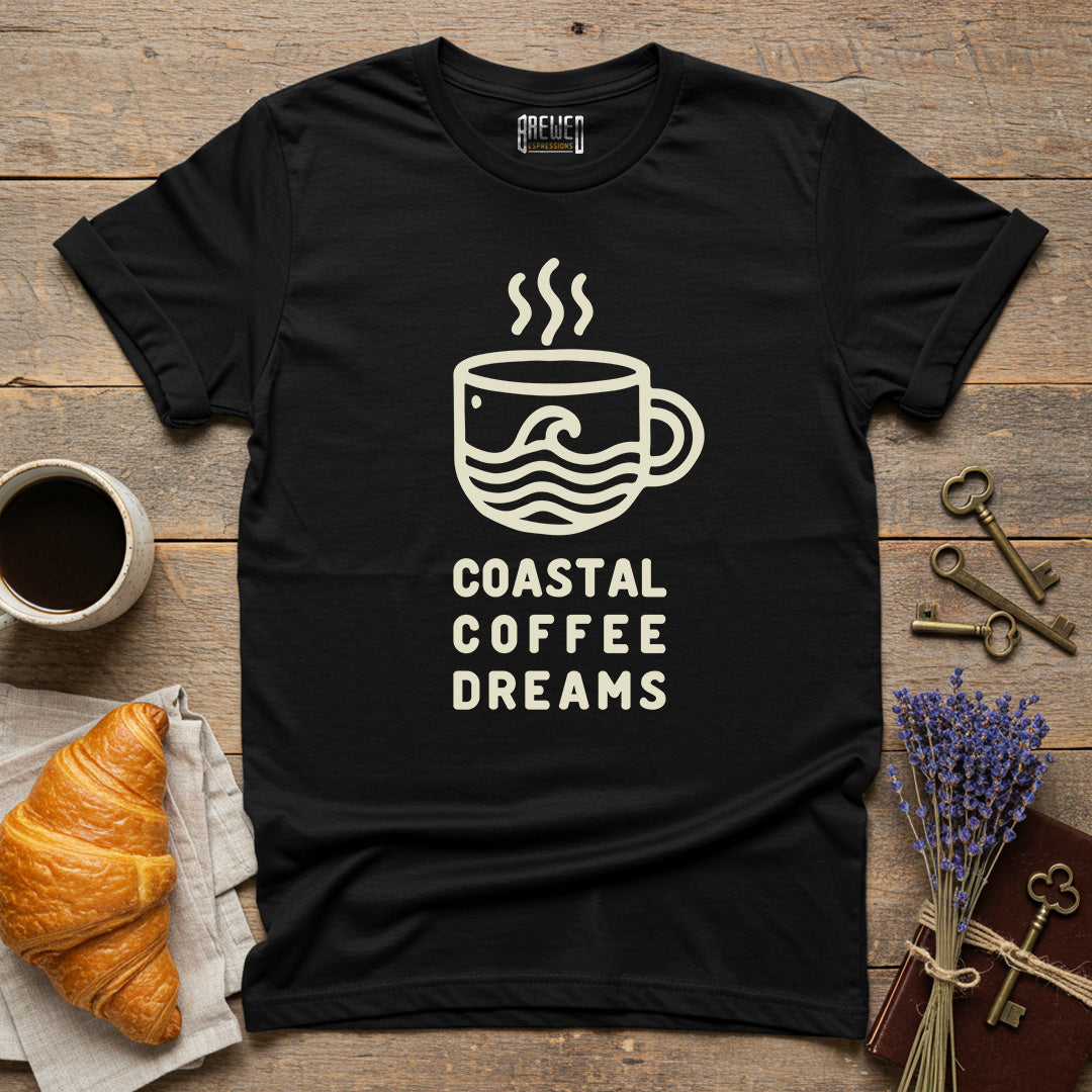 Coastal Coffee Dreams Unisex T-Shirt