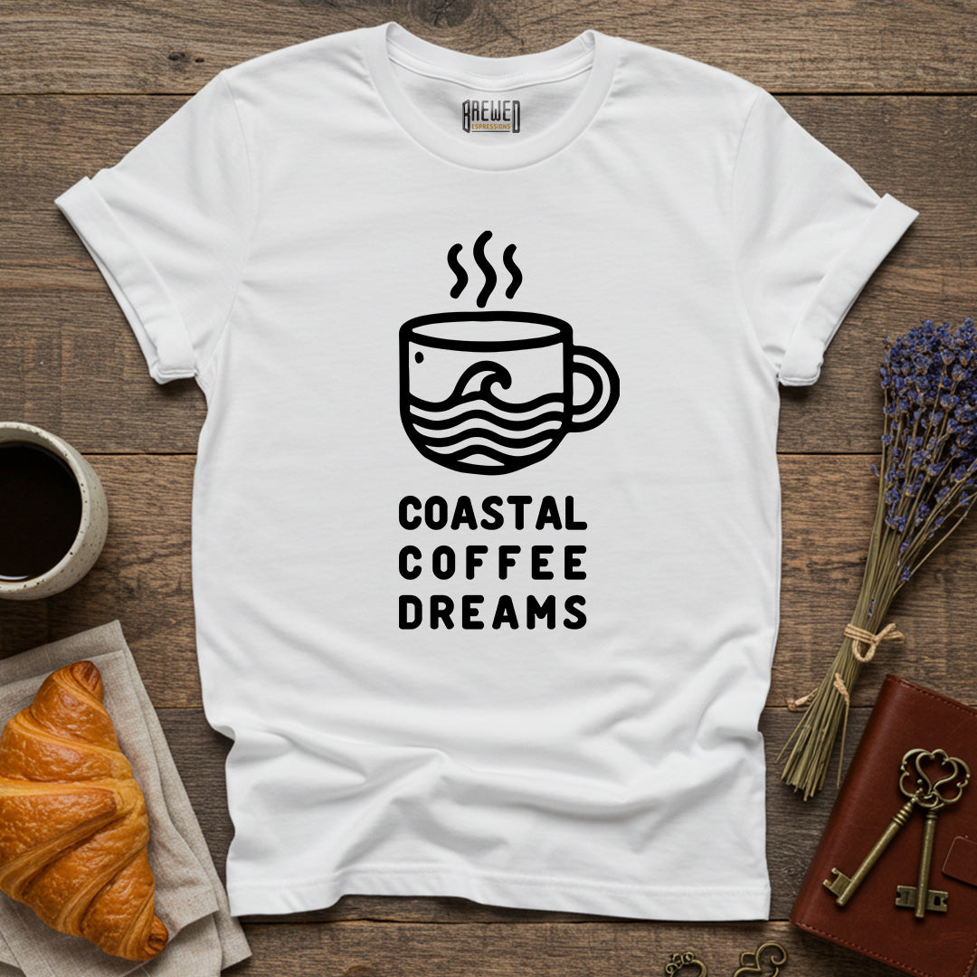 Coastal Coffee Dreams Unisex T-Shirt