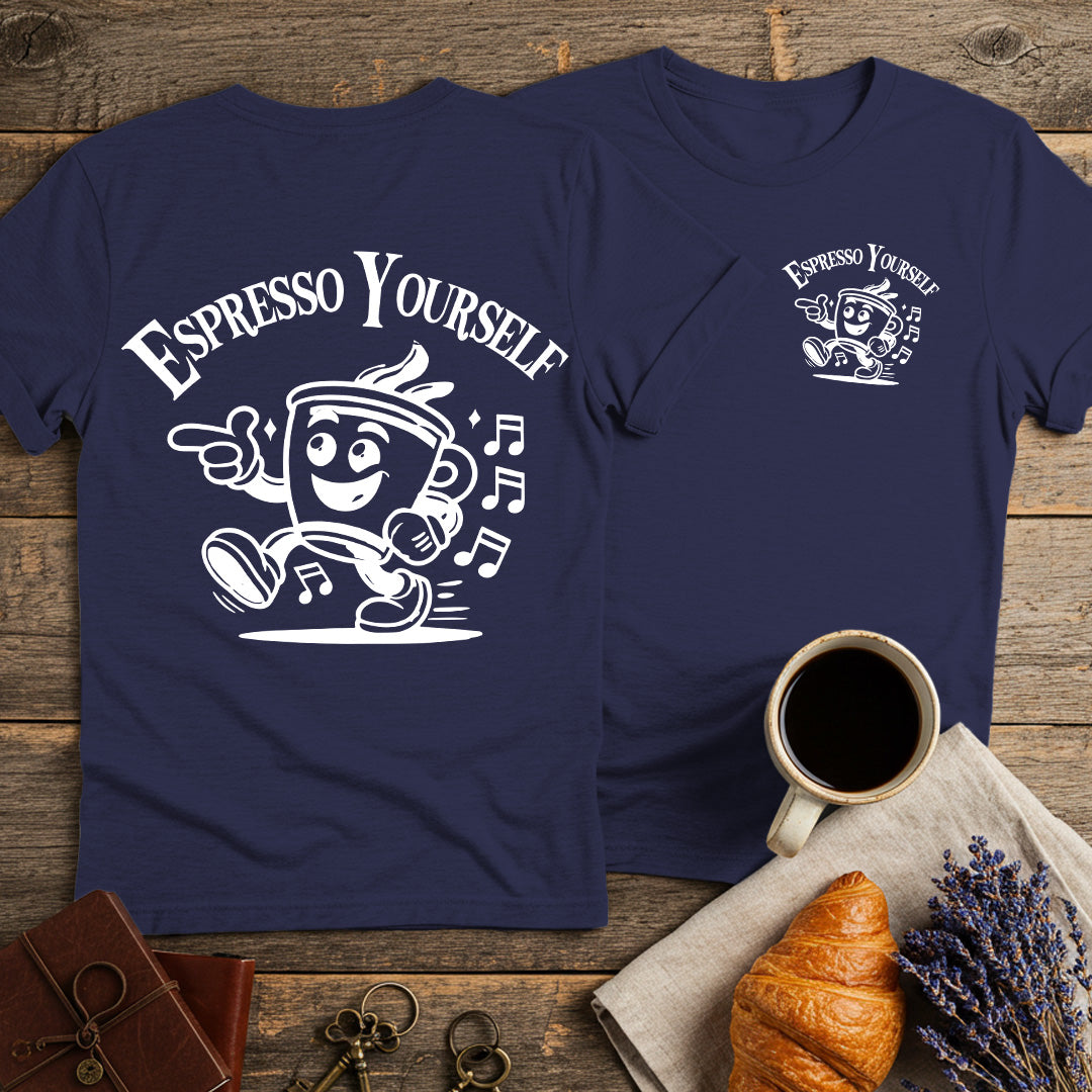 Espresso Yourself Musically Unisex T-Shirt (Double-Sided)