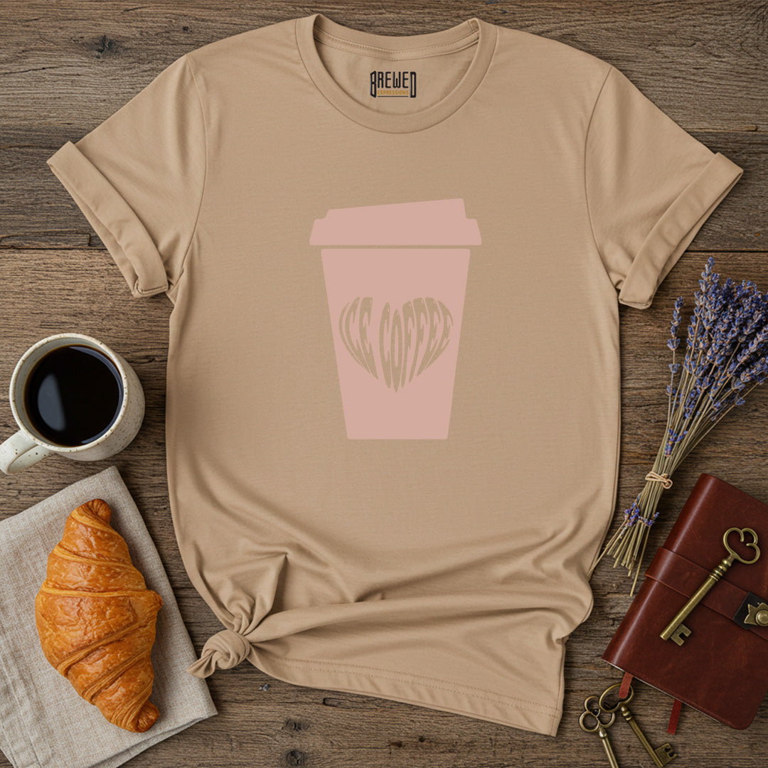 Coffee Cup Heart Unisex T-Shirt