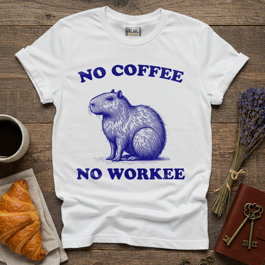 No Coffee No Workee Capybara Unisex T-Shirt