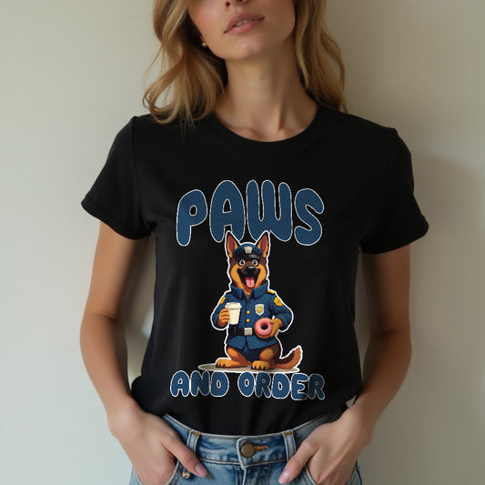 Paws and Order German Shepherd Unisex T-Shirt