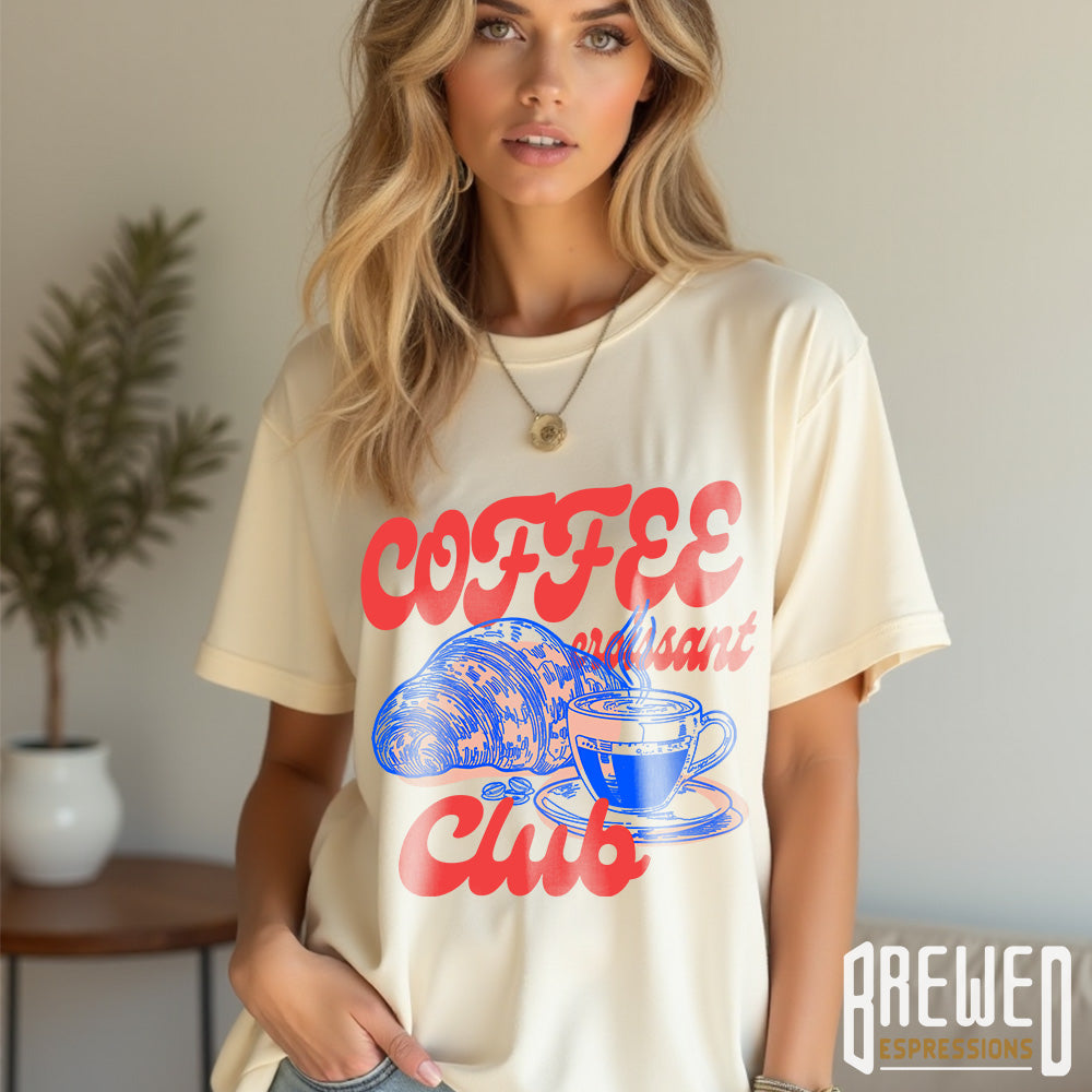 Coffee Croissant Club Unisex T-Shirt