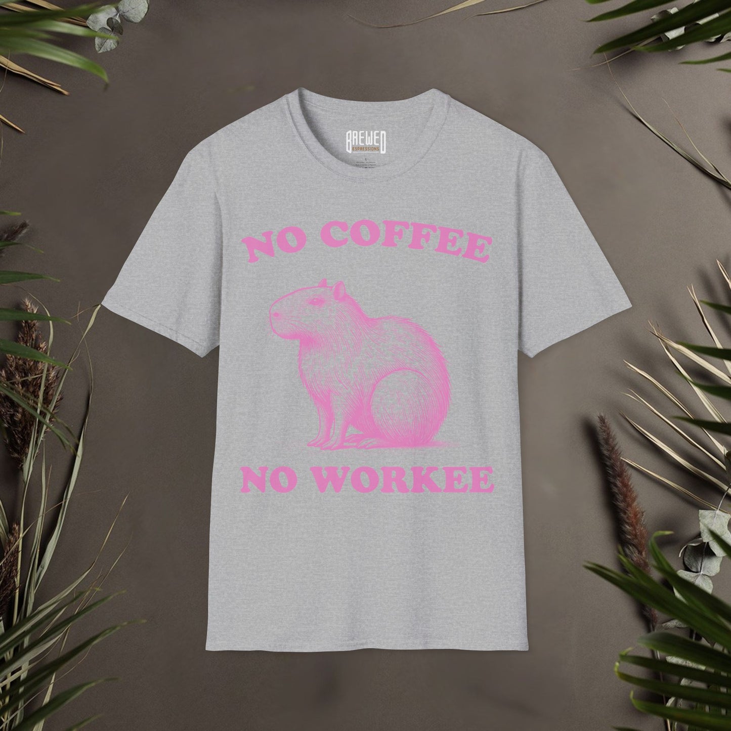 No Coffee No Workee Capybara Unisex T-Shirt