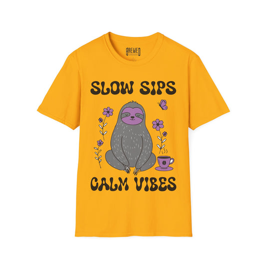 Slow Sips Calm Vibes Unisex T-Shirt