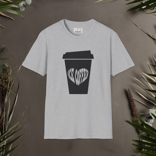 Coffee Cup Heart Unisex T-Shirt