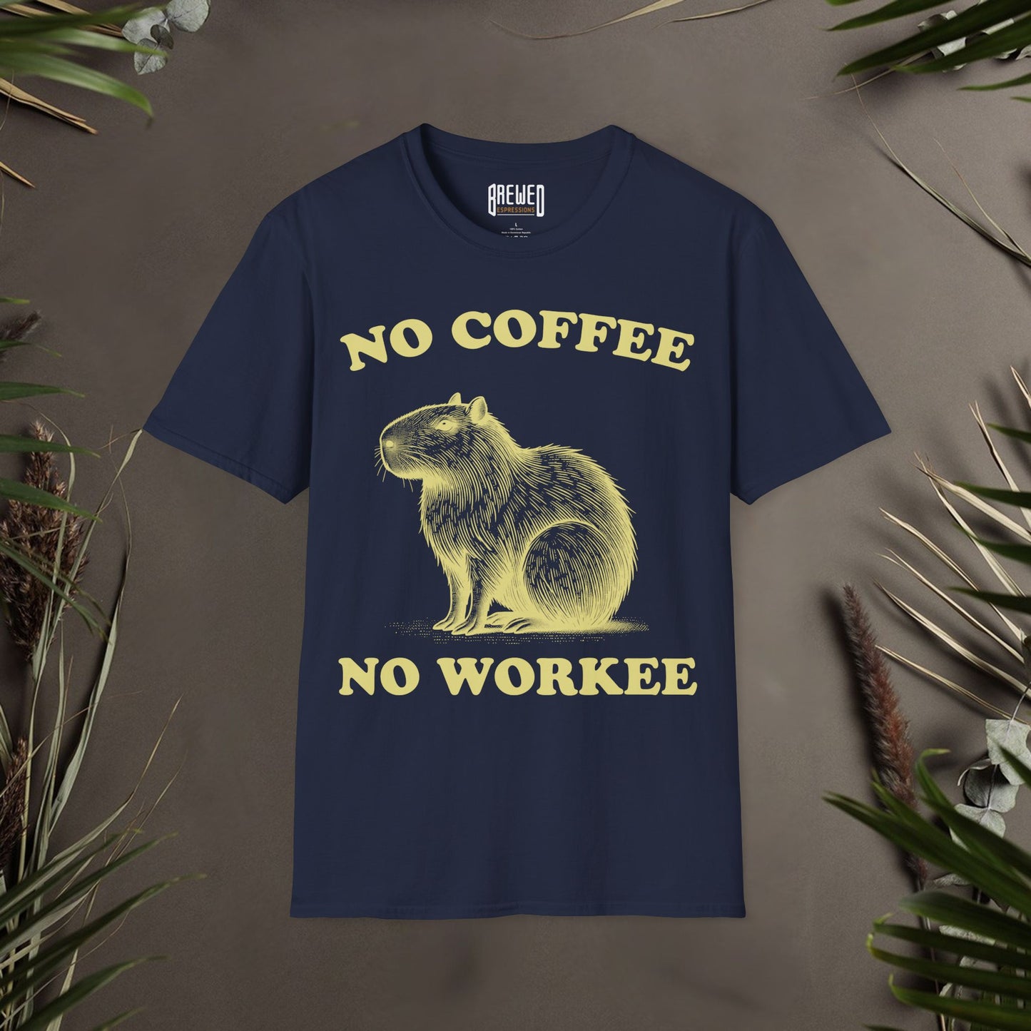 No Coffee No Workee Capybara Unisex T-Shirt