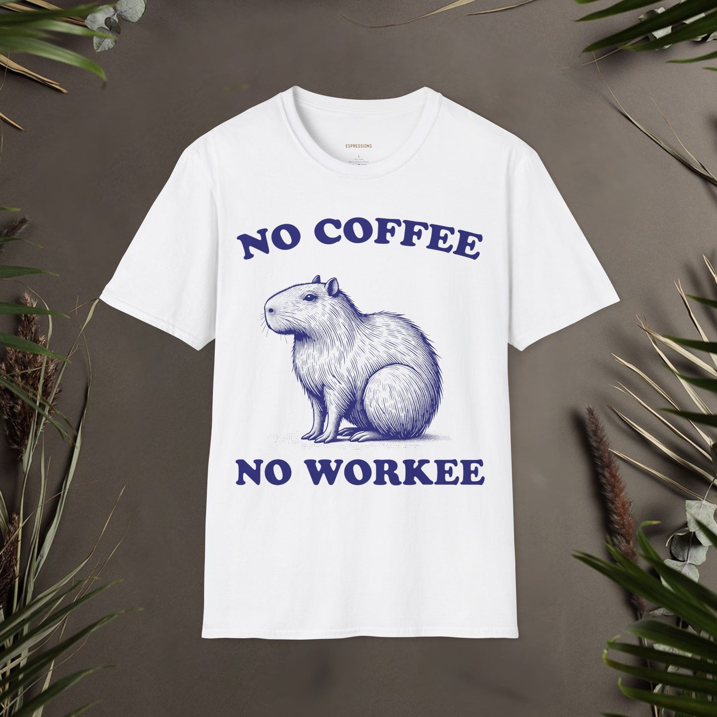 No Coffee No Workee Capybara Unisex T-Shirt