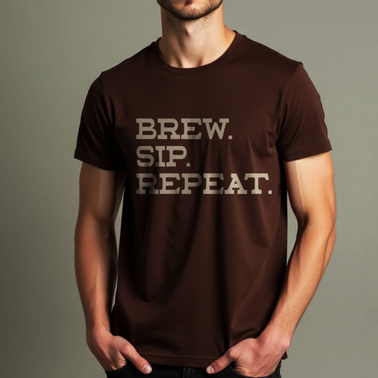 Brew. Sip. Repeat. Unisex T-Shirt