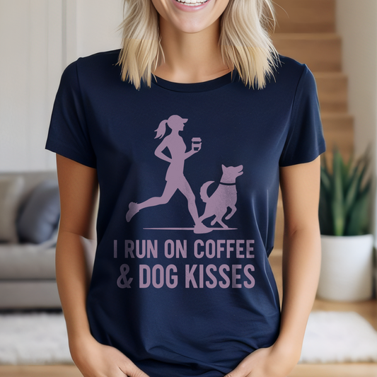 I Run on Coffee and Dog Kisses Unisex T-Shirt