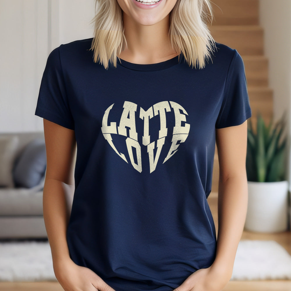 Latte Love Heart Unisex T-Shirt