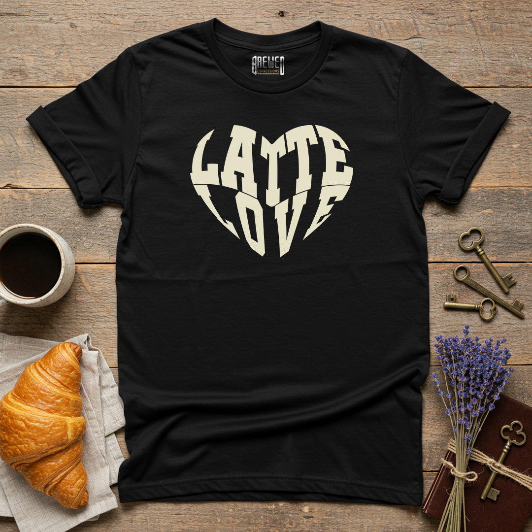 Latte Love Heart Unisex T-Shirt