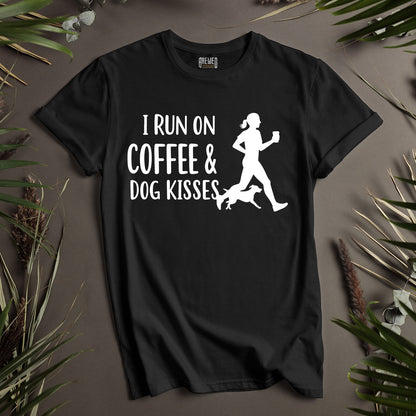 I Run on Coffee and Dog Kisses Unisex T-Shirt