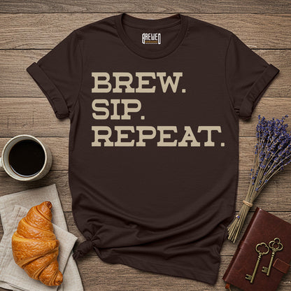 Brew. Sip. Repeat. Unisex T-Shirt