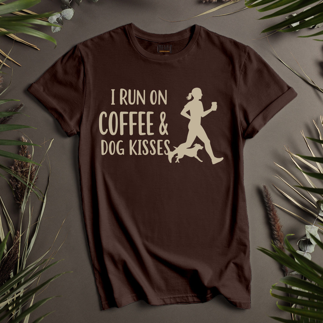 I Run on Coffee and Dog Kisses Unisex T-Shirt