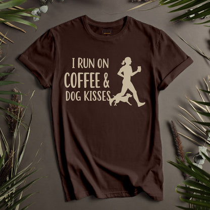 I Run on Coffee and Dog Kisses Unisex T-Shirt