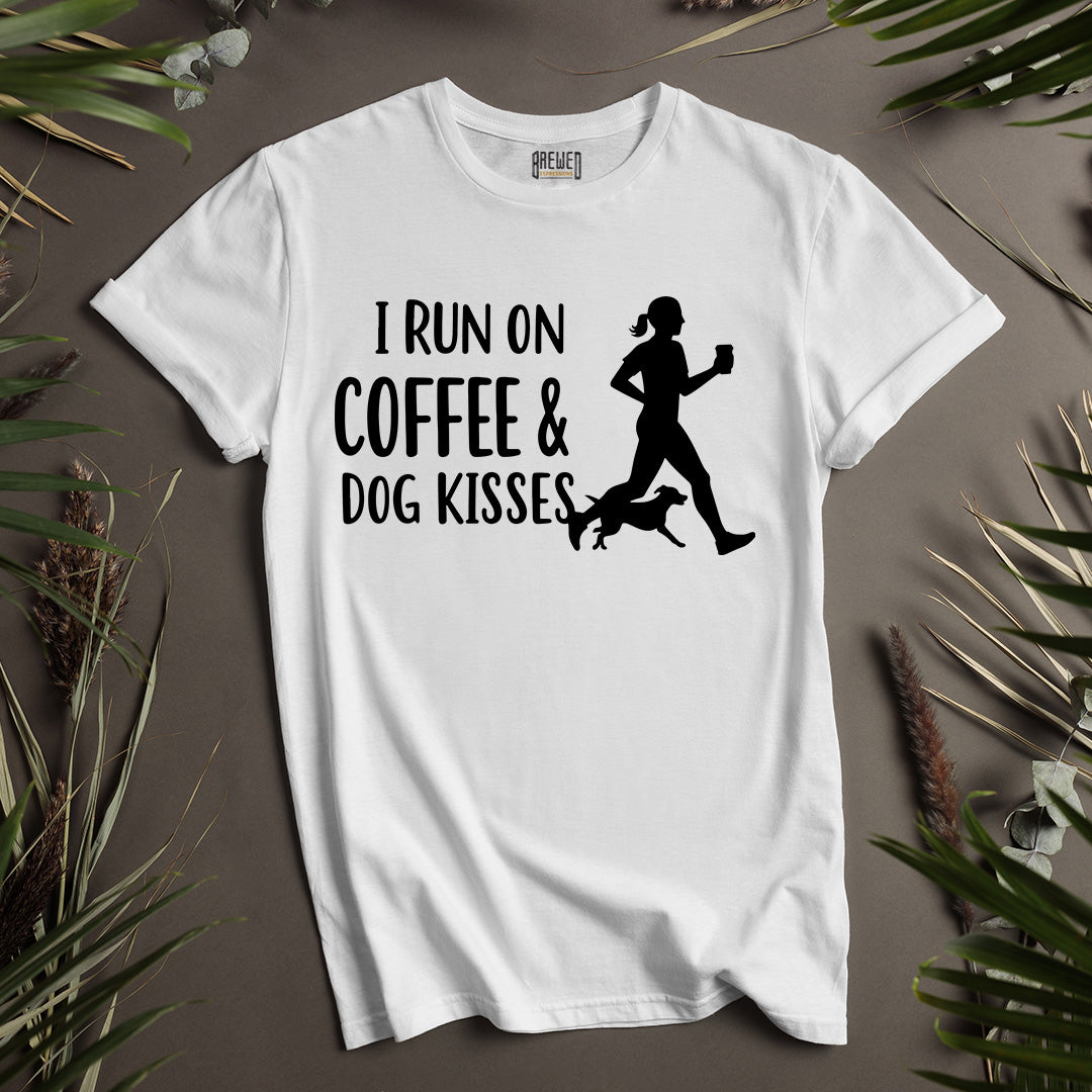 I Run on Coffee and Dog Kisses Unisex T-Shirt