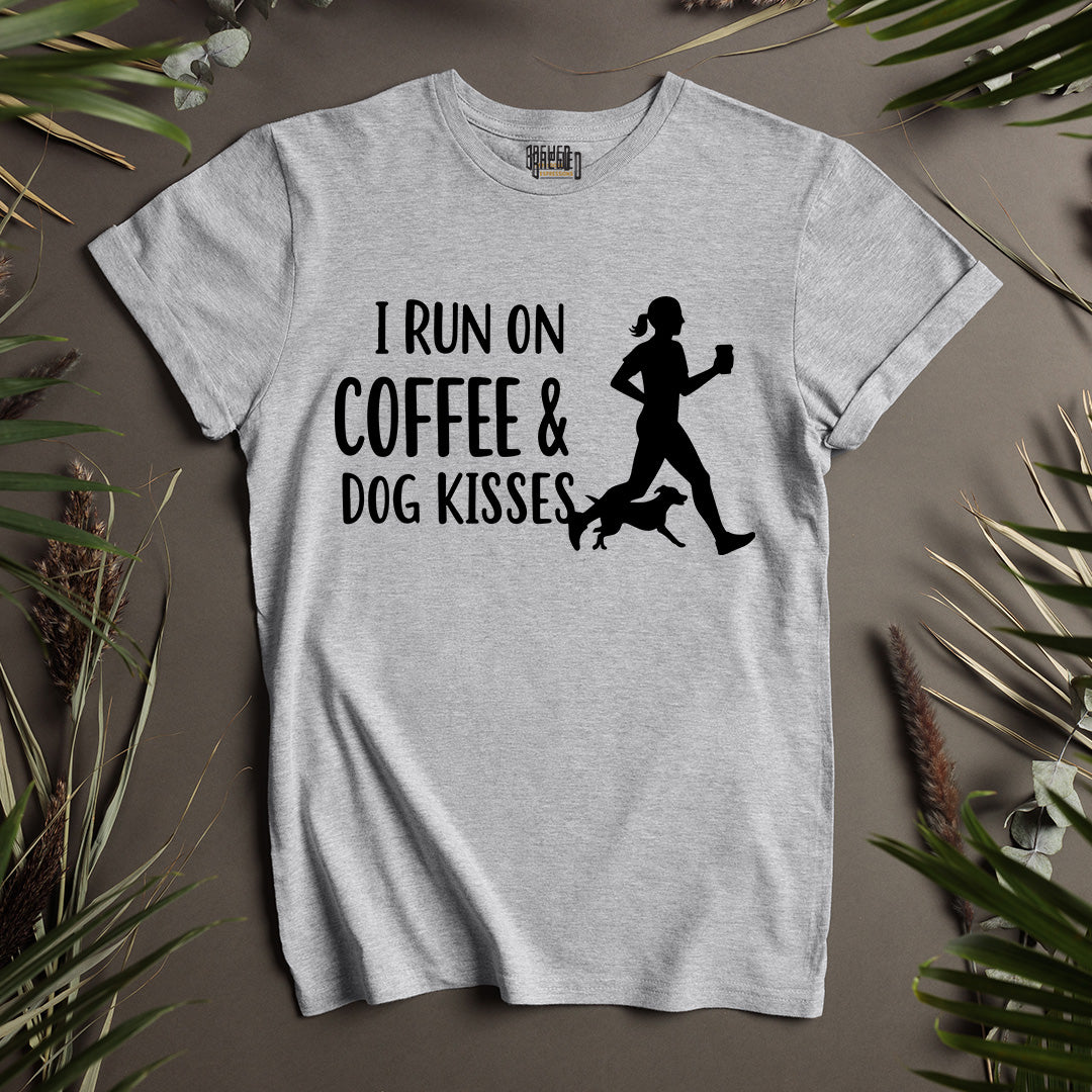 I Run on Coffee and Dog Kisses Unisex T-Shirt