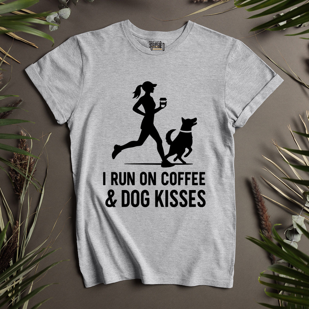 I Run on Coffee and Dog Kisses Unisex T-Shirt