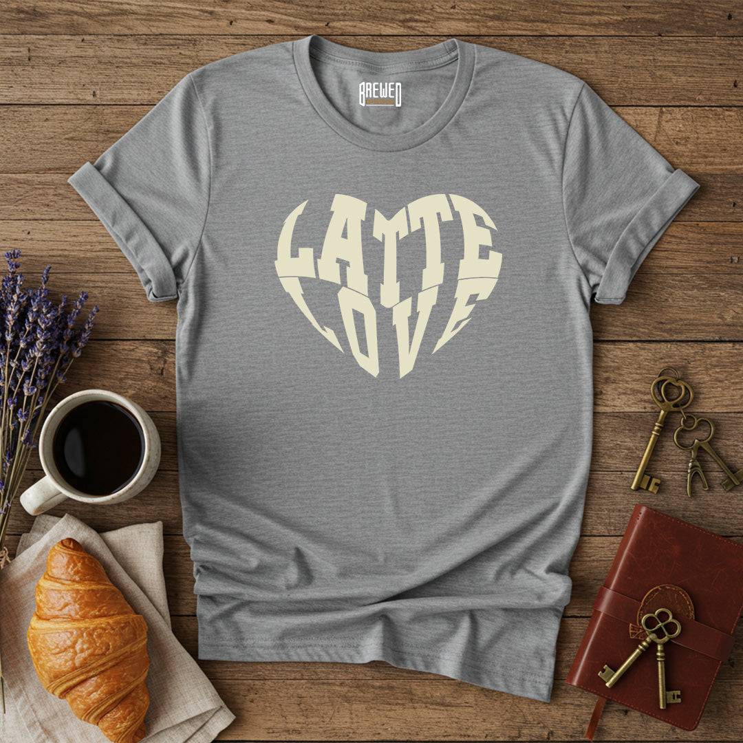 Latte Love Heart Unisex T-Shirt