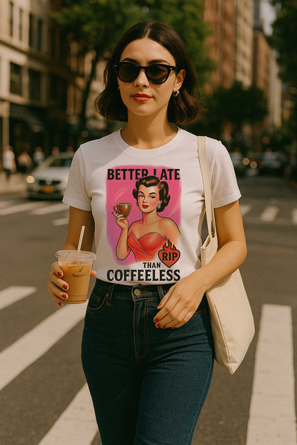Better Late Than Coffeeless – Unisex T-Shirt