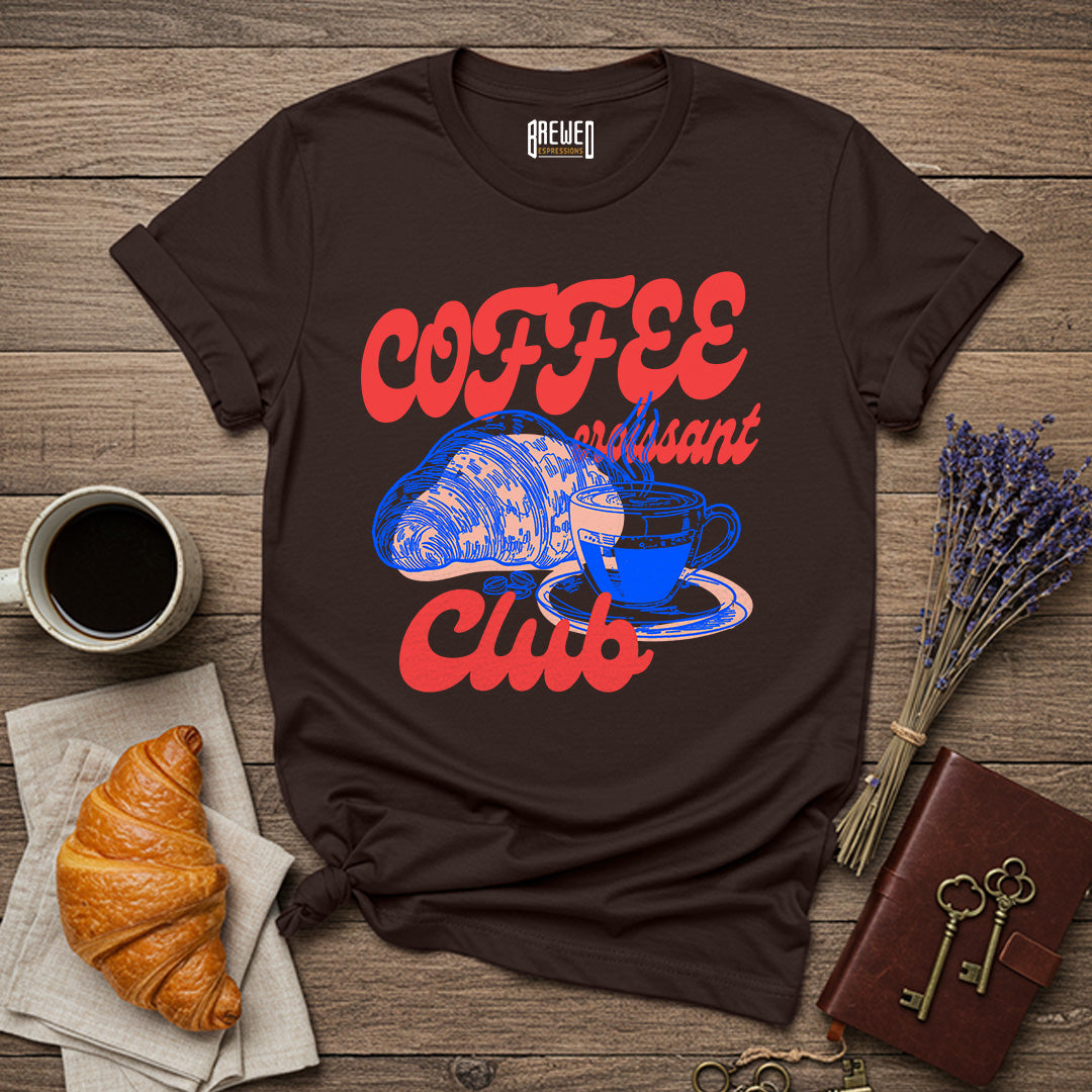 Coffee Croissant Club Unisex T-Shirt