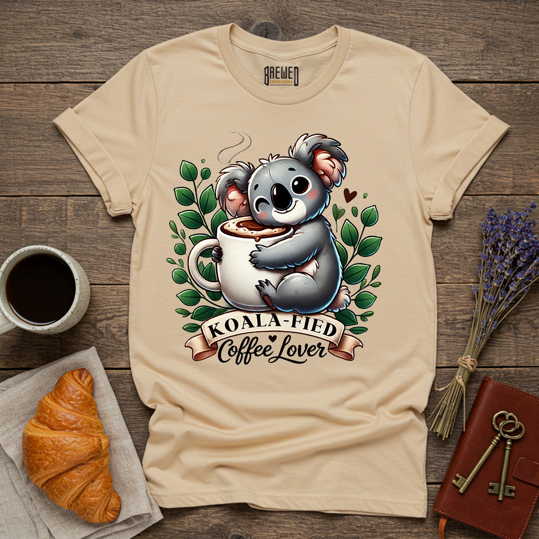 Koala-fied Coffee Lover Unisex T-Shirt