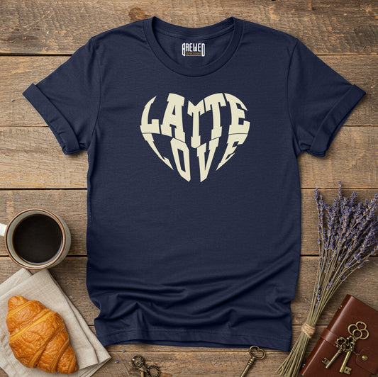 Latte Love Heart Unisex T-Shirt