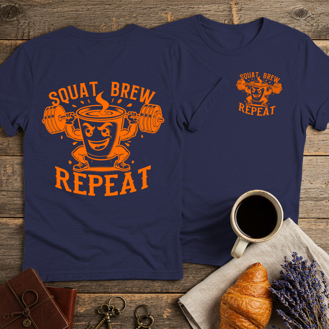 Squat Brew Repeat Unisex T-Shirt