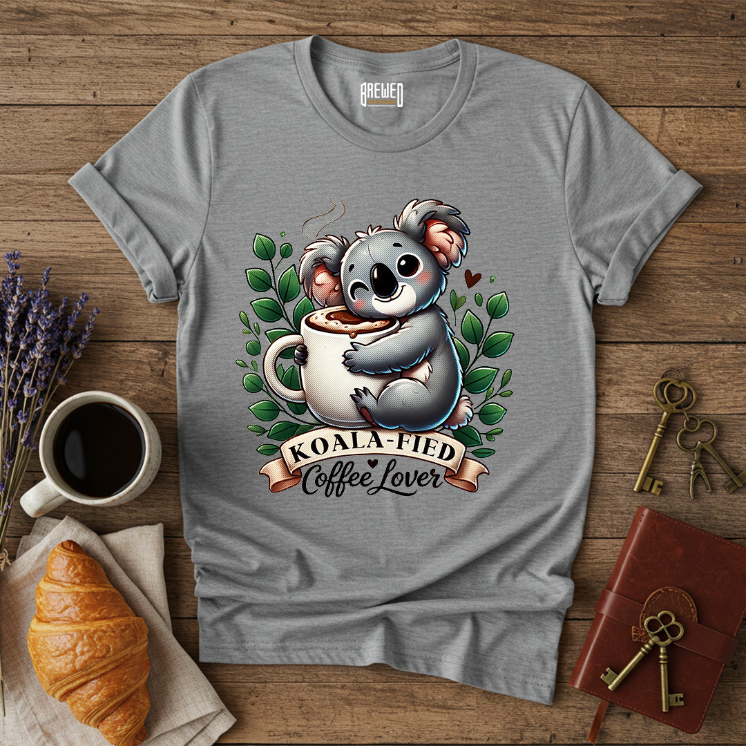 Koala-fied Coffee Lover Unisex T-Shirt