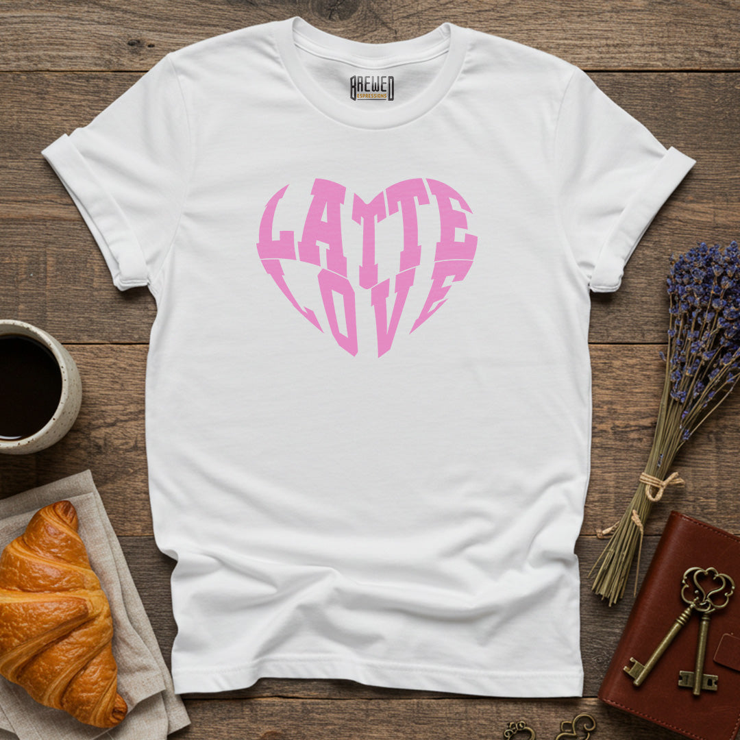 Latte Love Heart Unisex T-Shirt